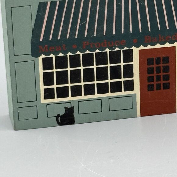 1989 The Cat's Meow 1900 Jones Bros Tea Co Shelf Sitter Wood Series IV Kitschy - Picture 2 of 10